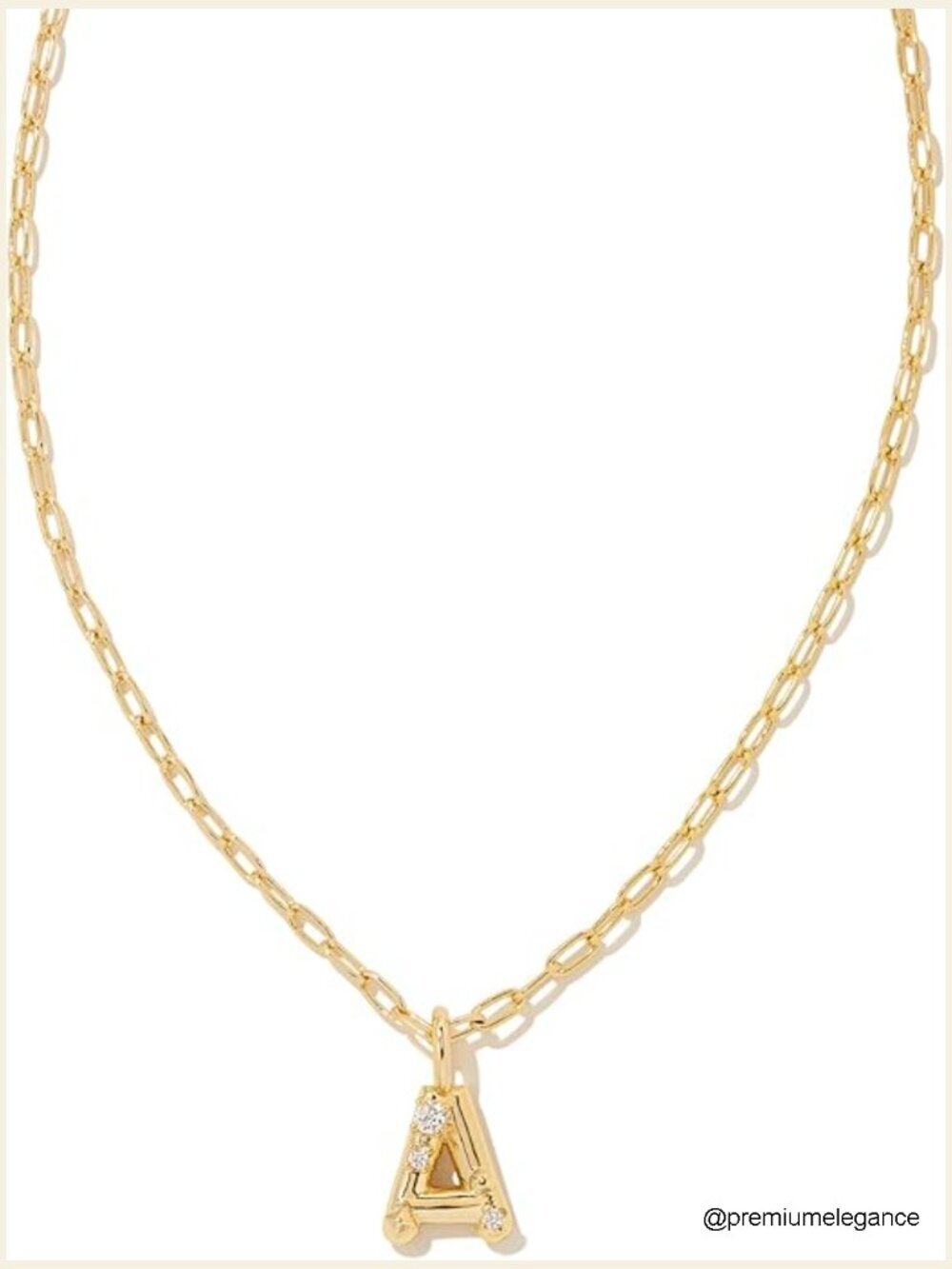 Crystal Initial Pendant Necklace, Gold Plated, Cubic Zirconia, 16-19 inch